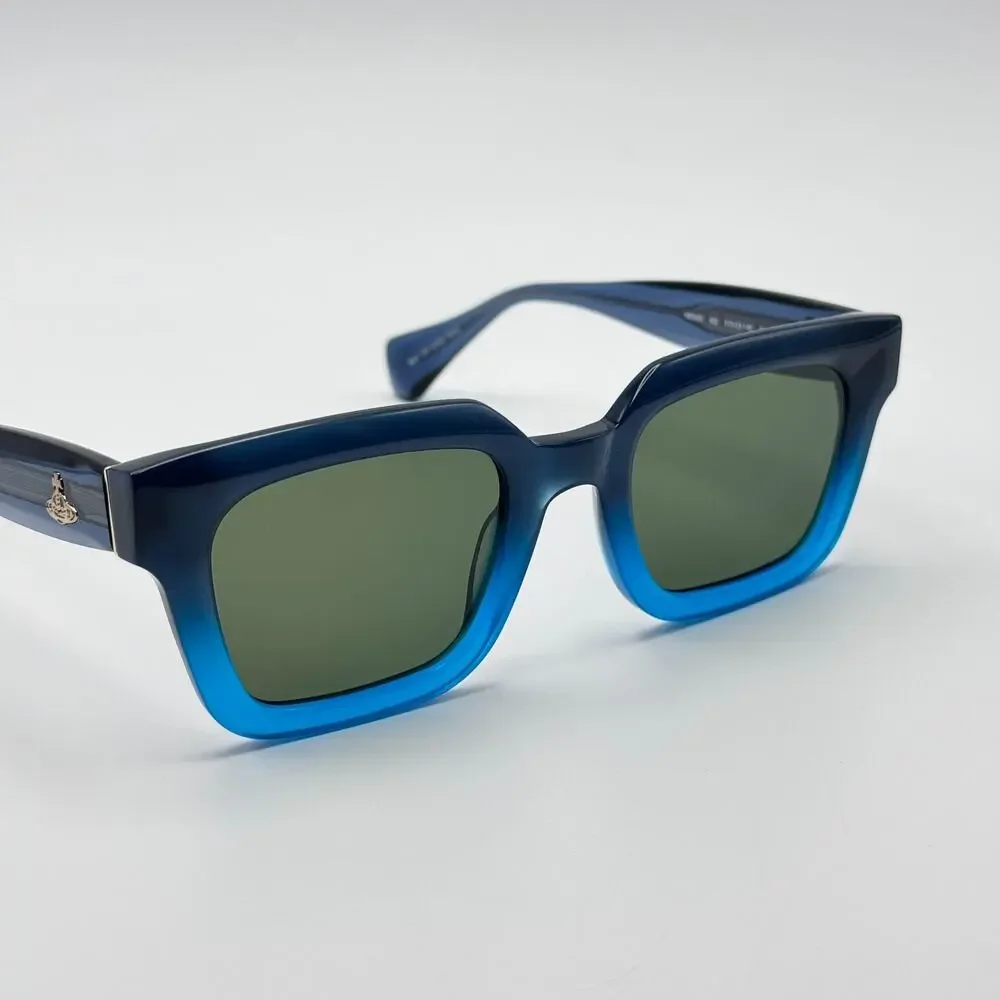 Vivienne Westwood Sunglasses Cary VW5026 602 Blue Colorway Rectangle Frame 51mm